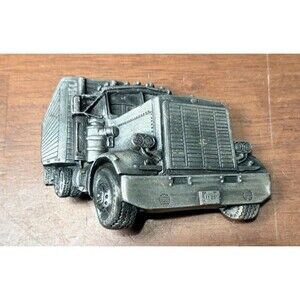 Vintage 1977 Bergamot Brass Works Semi Big Rig Truck Belt Buckle Made USA 3-D